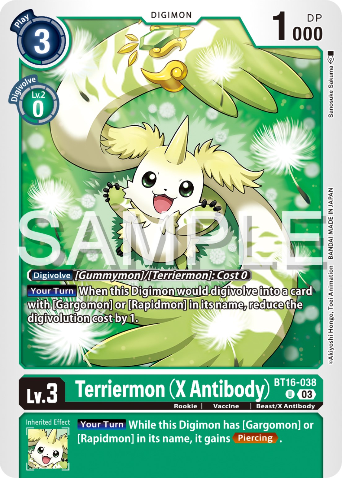 Terriermon (X Antibody) [BT16-038] [Beginning Observer] | Card Merchant Takapuna