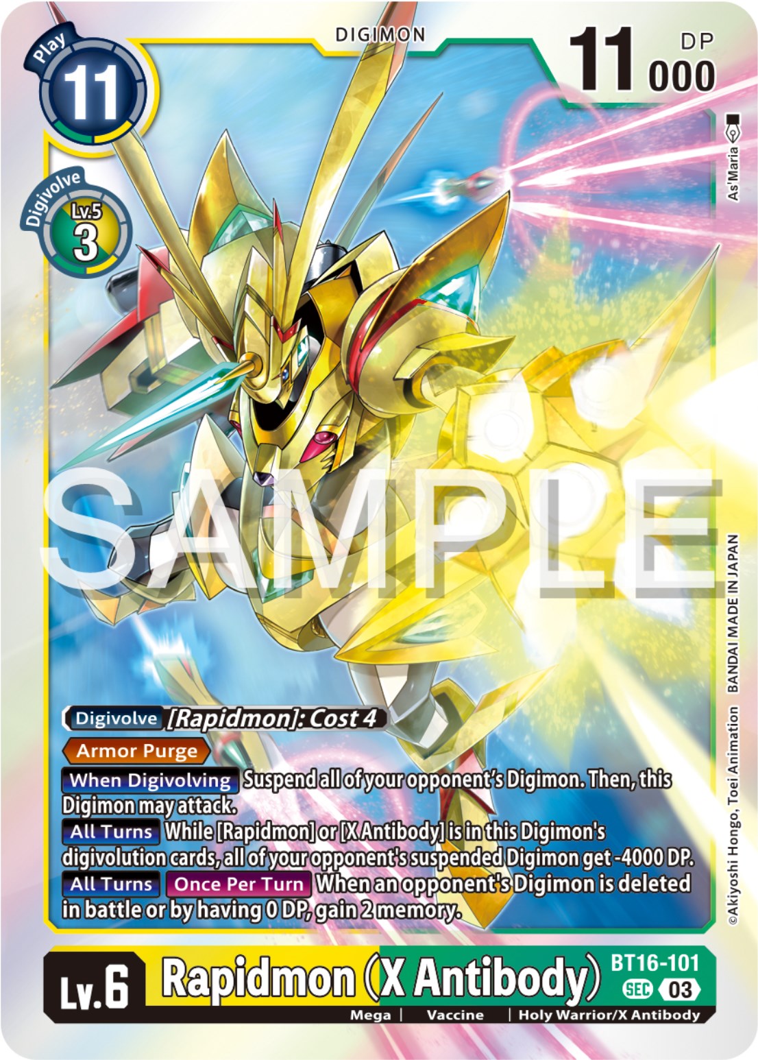 Rapidmon (X Antibody) [BT16-101] [Beginning Observer] | Card Merchant Takapuna