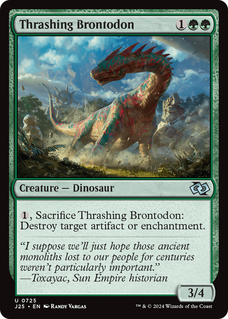 Thrashing Brontodon [Foundations Jumpstart] | Card Merchant Takapuna