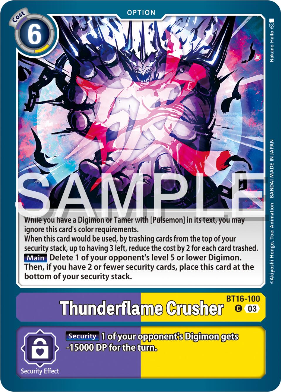 Thunderflame Crusher [BT16-100] [Beginning Observer] | Card Merchant Takapuna