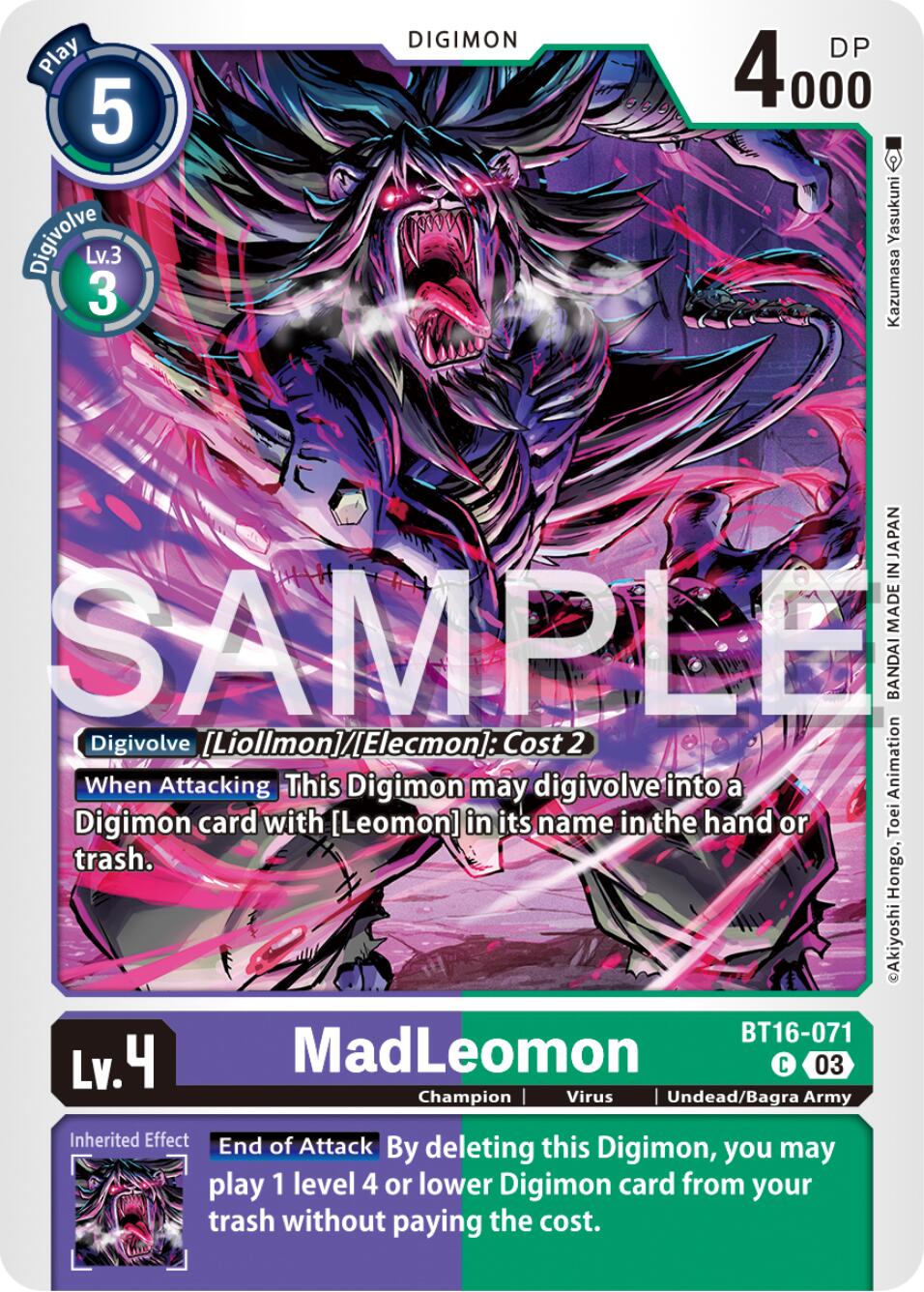 MadLeomon [BT16-071] [Beginning Observer] | Card Merchant Takapuna