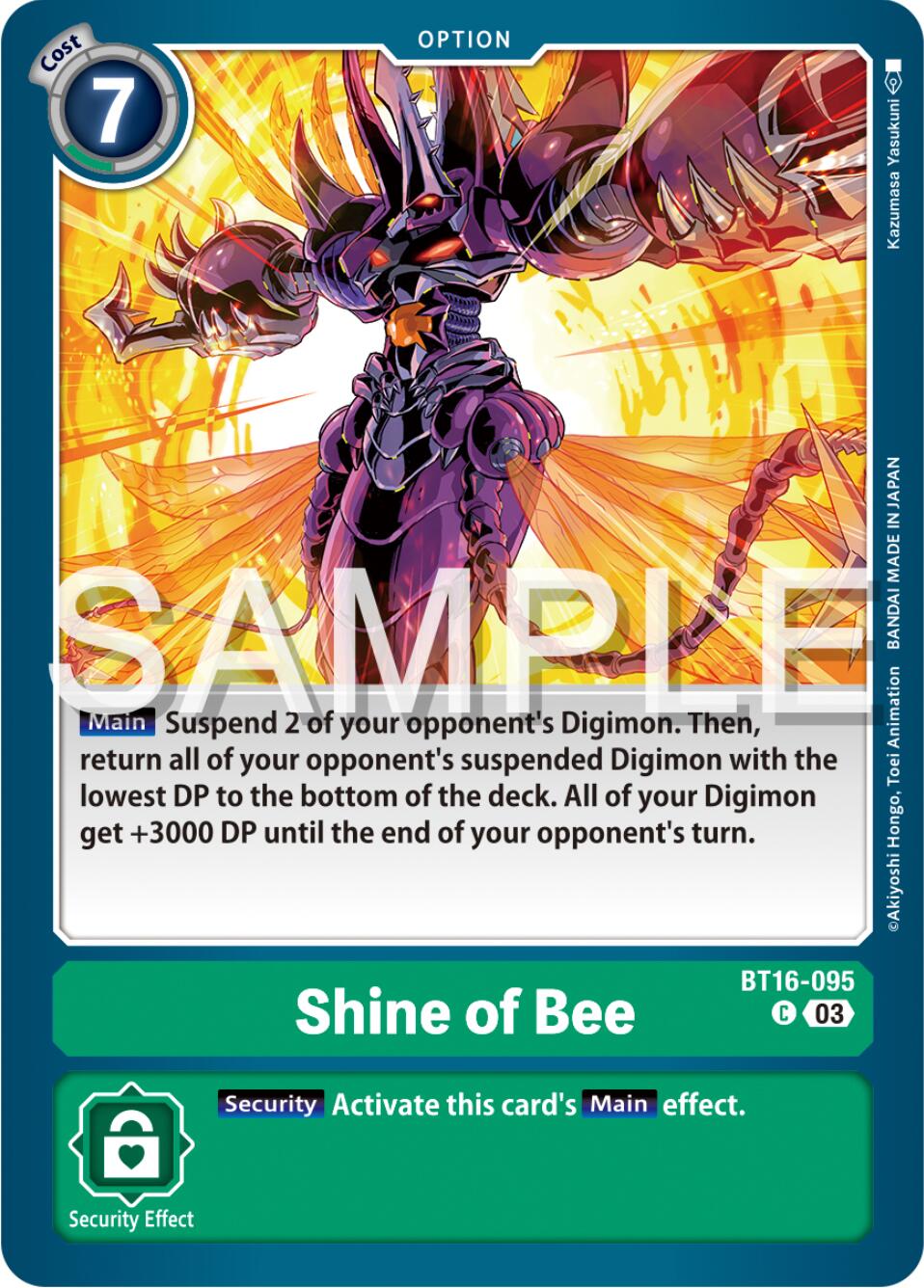 Shine of Bee [BT16-095] [Beginning Observer] | Card Merchant Takapuna