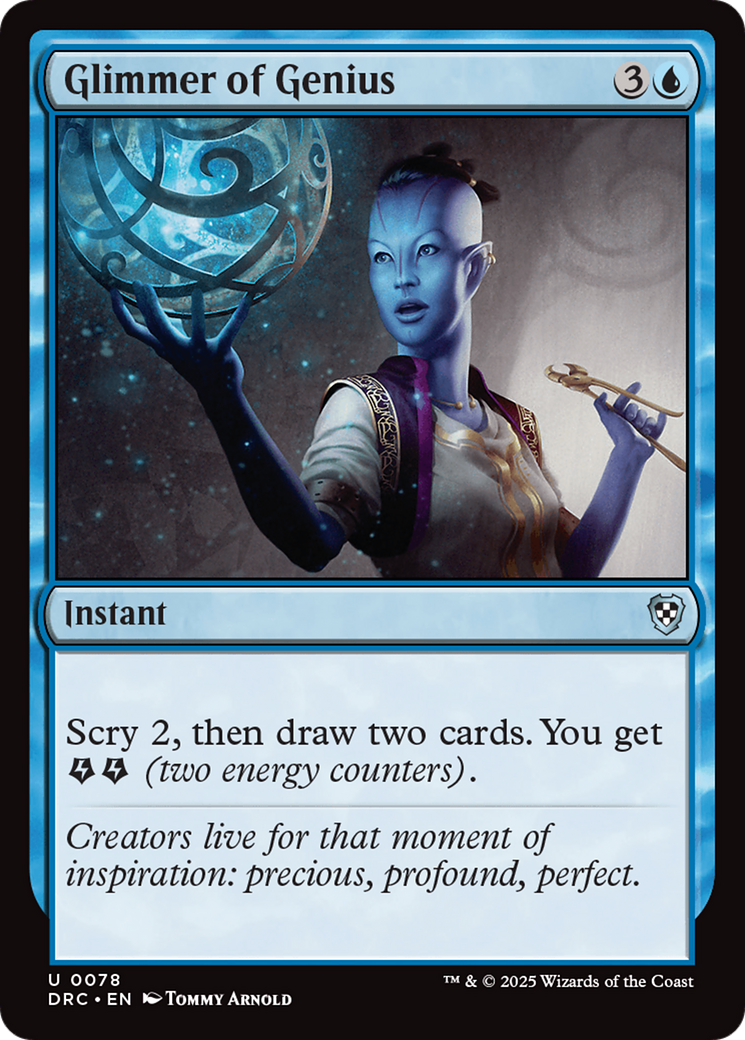 Glimmer of Genius [Aetherdrift Commander] | Card Merchant Takapuna