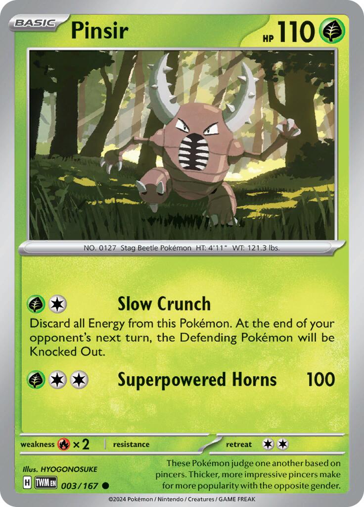 Pinsir (003/167) [Scarlet & Violet: Twilight Masquerade] | Card Merchant Takapuna