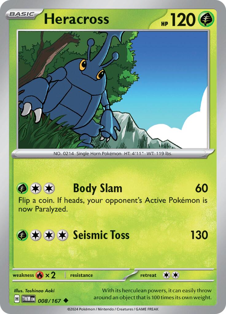 Heracross (008/167) [Scarlet & Violet: Twilight Masquerade] | Card Merchant Takapuna