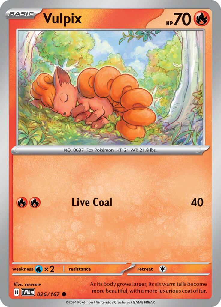 Vulpix (026/167) [Scarlet & Violet: Twilight Masquerade] | Card Merchant Takapuna