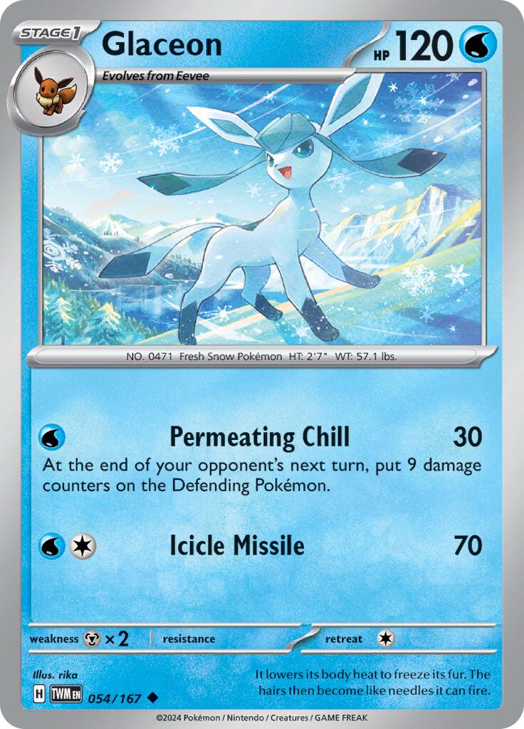 Glaceon (054/167) [Scarlet & Violet: Twilight Masquerade] | Card Merchant Takapuna