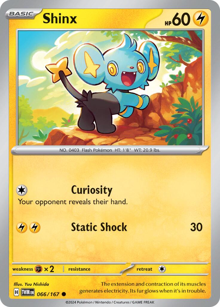 Shinx (066/167) [Scarlet & Violet: Twilight Masquerade] | Card Merchant Takapuna