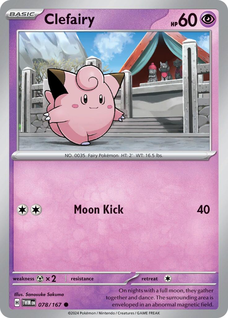 Clefairy (078/167) [Scarlet & Violet: Twilight Masquerade] | Card Merchant Takapuna