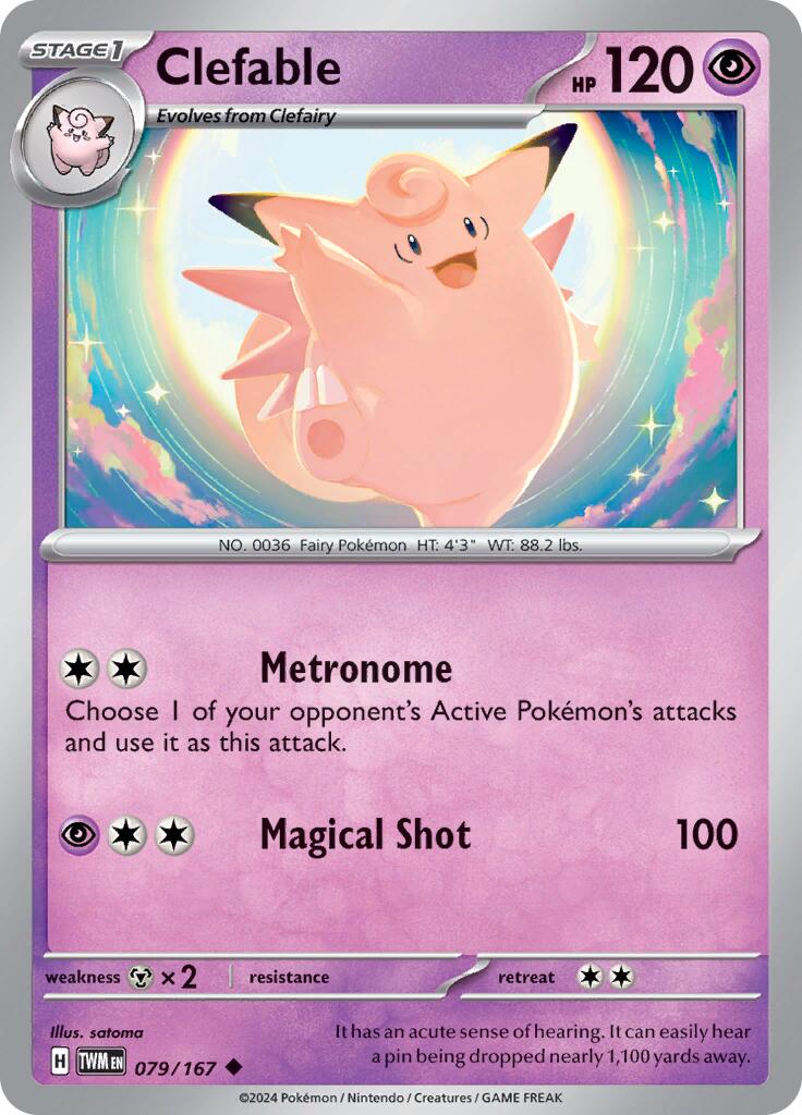 Clefable (079/167) [Scarlet & Violet: Twilight Masquerade] | Card Merchant Takapuna