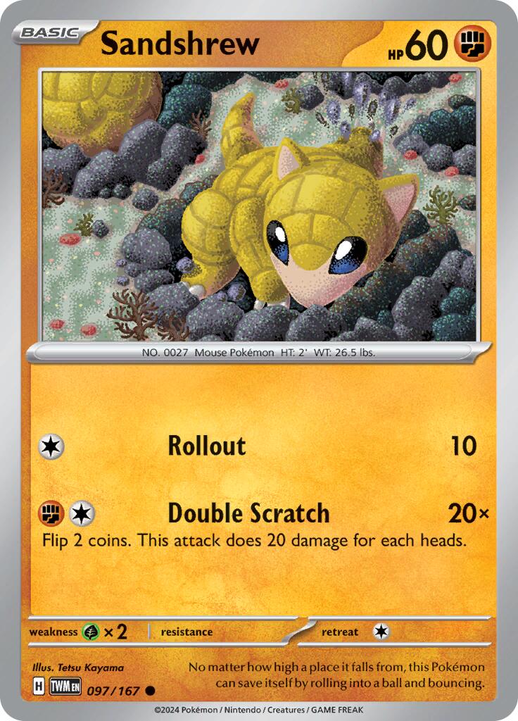 Sandshrew (097/167) [Scarlet & Violet: Twilight Masquerade] | Card Merchant Takapuna