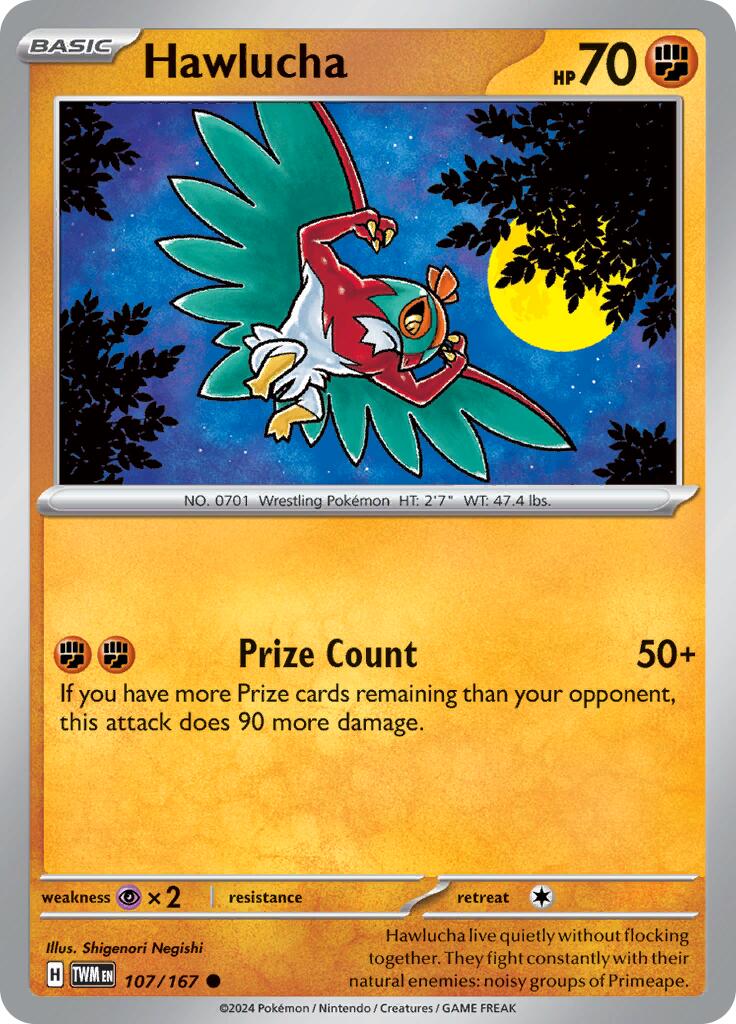 Hawlucha (107/167) [Scarlet & Violet: Twilight Masquerade] | Card Merchant Takapuna