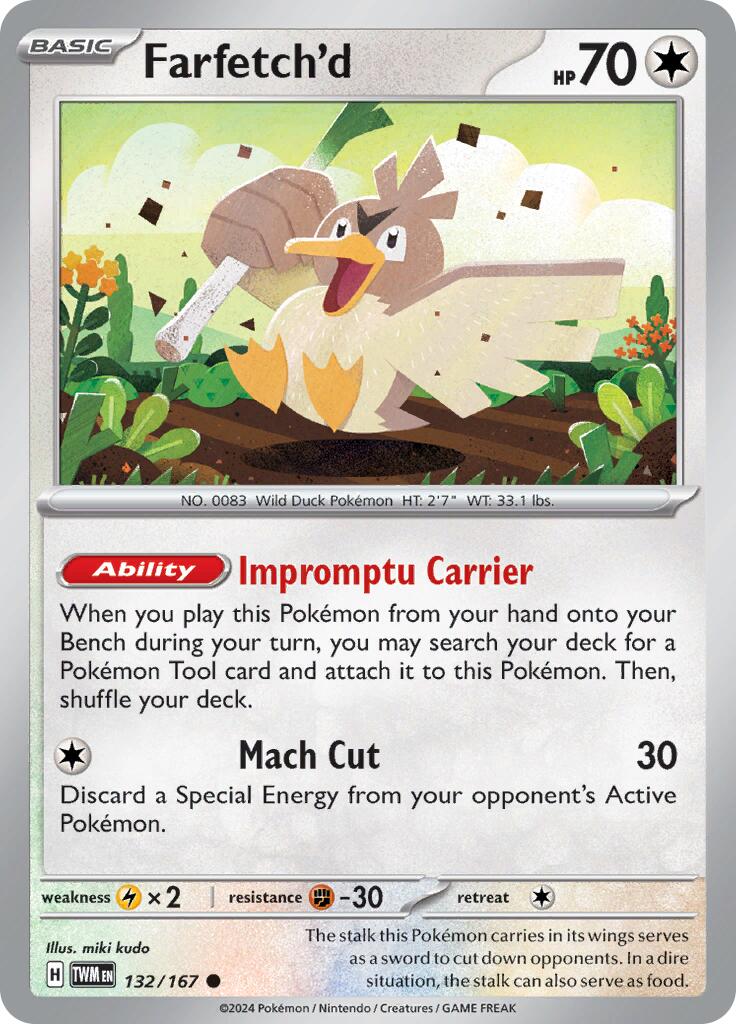 Farfetch'd (132/167) [Scarlet & Violet: Twilight Masquerade] | Card Merchant Takapuna