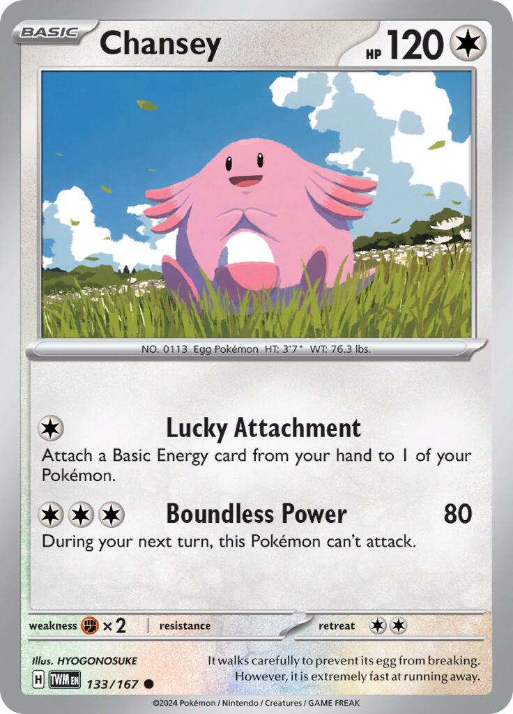 Chansey (133/167) [Scarlet & Violet: Twilight Masquerade] | Card Merchant Takapuna