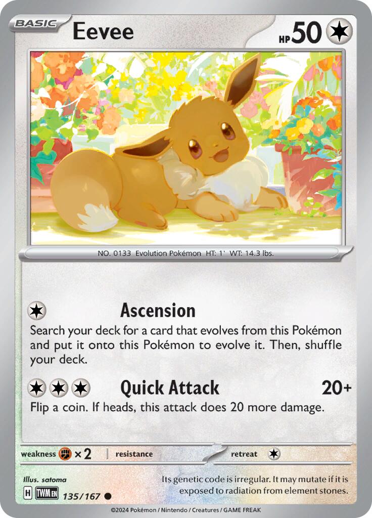 Eevee (135/167) [Scarlet & Violet: Twilight Masquerade] | Card Merchant Takapuna