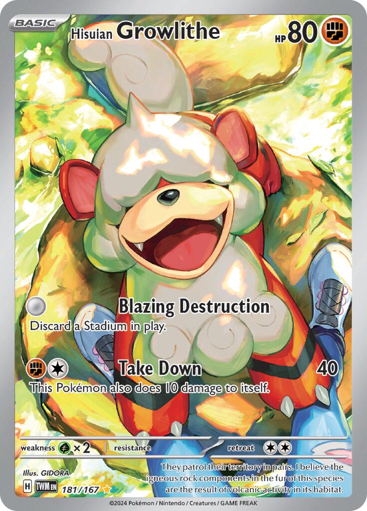 Hisuian Growlithe (181/167) [Scarlet & Violet: Twilight Masquerade] | Card Merchant Takapuna