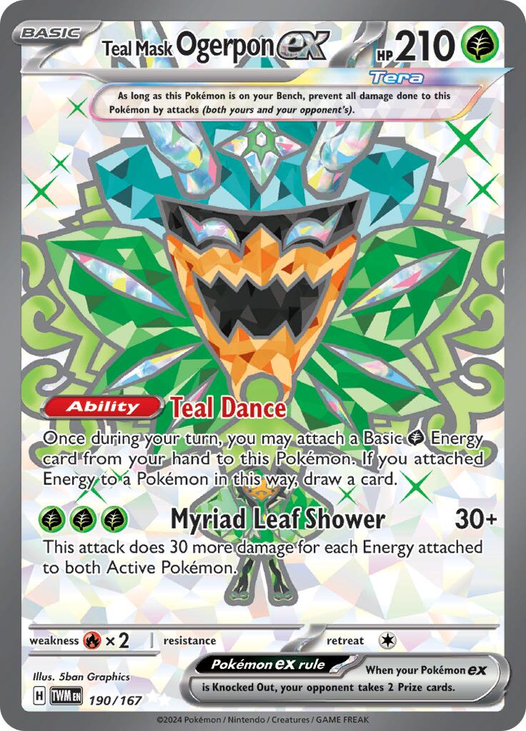 Teal Mask Ogerpon ex (190/167) [Scarlet & Violet: Twilight Masquerade] | Card Merchant Takapuna