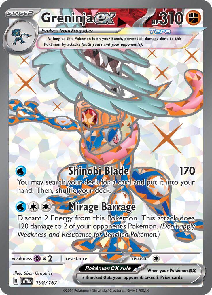 Greninja ex (198/167) [Scarlet & Violet: Twilight Masquerade] | Card Merchant Takapuna