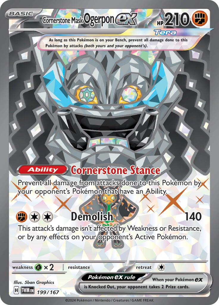 Cornerstone Mask Ogerpon ex (199/167) [Scarlet & Violet: Twilight Masquerade] | Card Merchant Takapuna