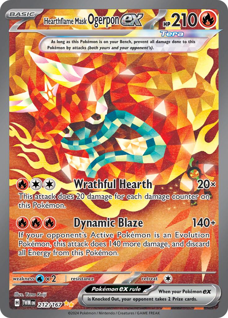 Hearthflame Mask Ogerpon ex (212/167) [Scarlet & Violet: Twilight Masquerade] | Card Merchant Takapuna