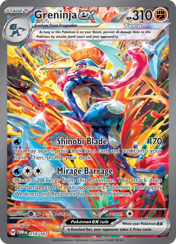 Greninja ex (214/167) [Scarlet & Violet: Twilight Masquerade] | Card Merchant Takapuna