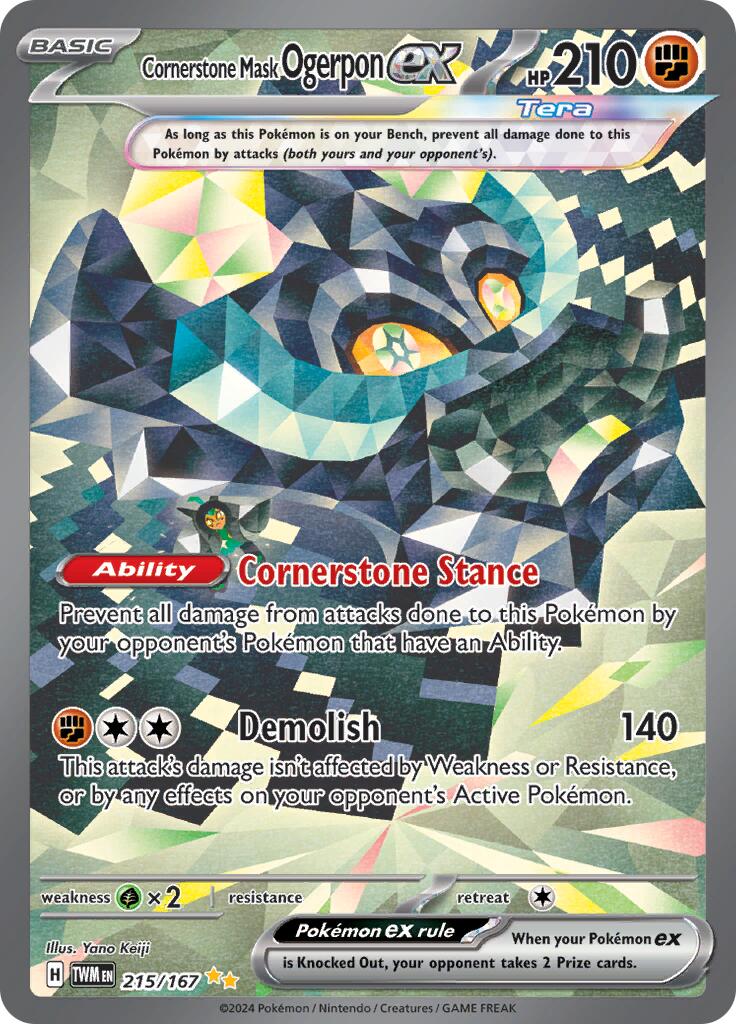 Cornerstone Mask Ogerpon ex (215/167) [Scarlet & Violet: Twilight Masquerade] | Card Merchant Takapuna