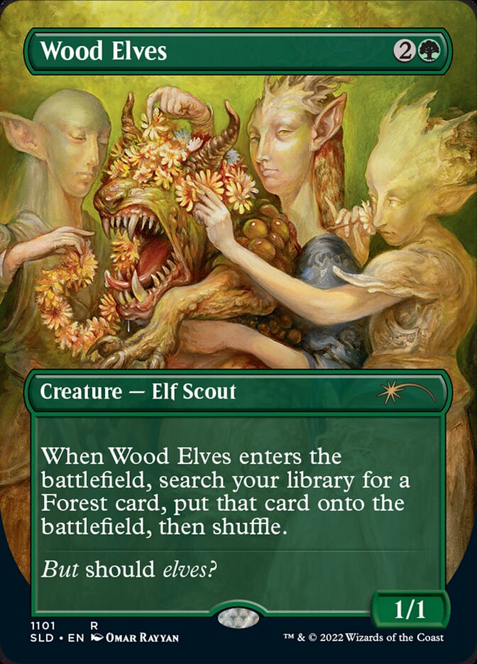 Wood Elves (Borderless) [Secret Lair Drop Series] | Card Merchant Takapuna