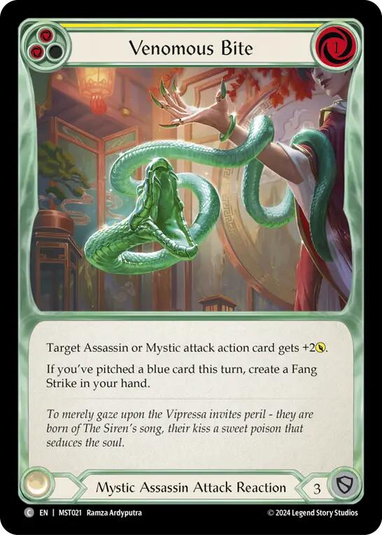 Venomous Bite (Yellow) [MST021] (Part the Mistveil) | Card Merchant Takapuna