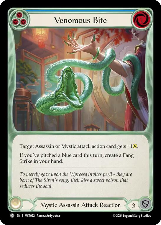 Venomous Bite (Blue) [MST022] (Part the Mistveil) | Card Merchant Takapuna