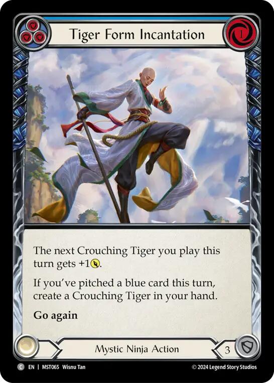 Tiger Form Incantation (Blue) [MST065] (Part the Mistveil)  Rainbow Foil | Card Merchant Takapuna