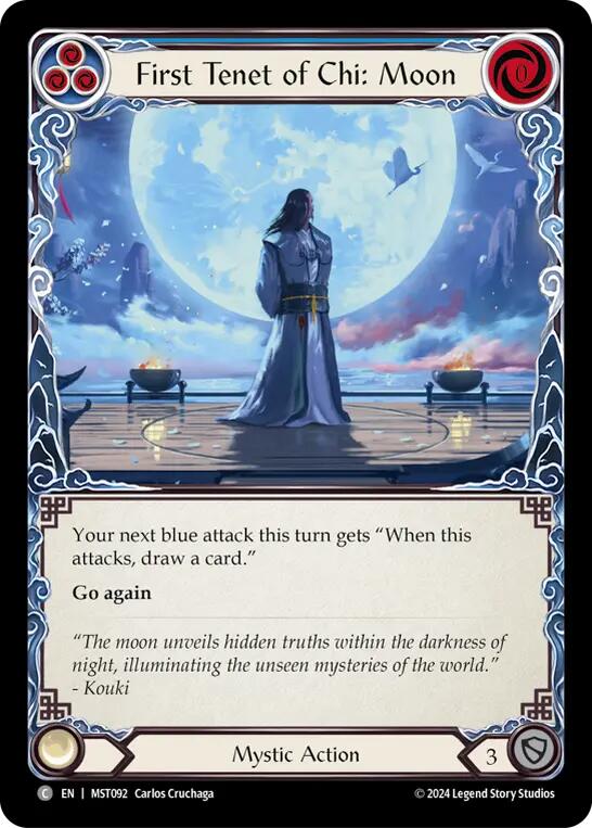 First Tenet of Chi: Moon [MST092] (Part the Mistveil) | Card Merchant Takapuna