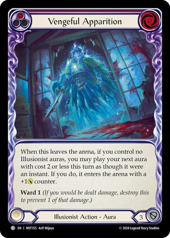 Vengeful Apparition (Red) [MST155] (Part the Mistveil)  Rainbow Foil | Card Merchant Takapuna