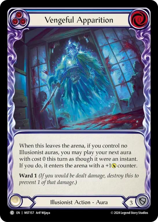 Vengeful Apparition (Blue) [MST157] (Part the Mistveil)  Rainbow Foil | Card Merchant Takapuna