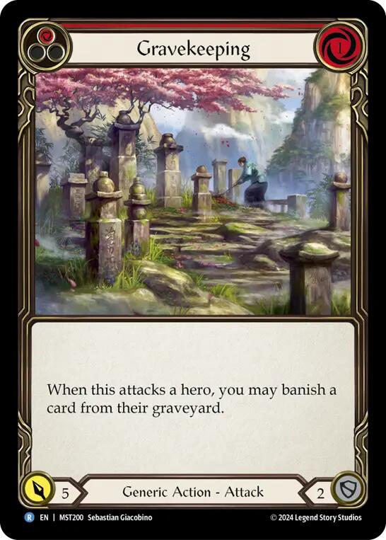 Gravekeeping (Red) [MST200] (Part the Mistveil) | Card Merchant Takapuna