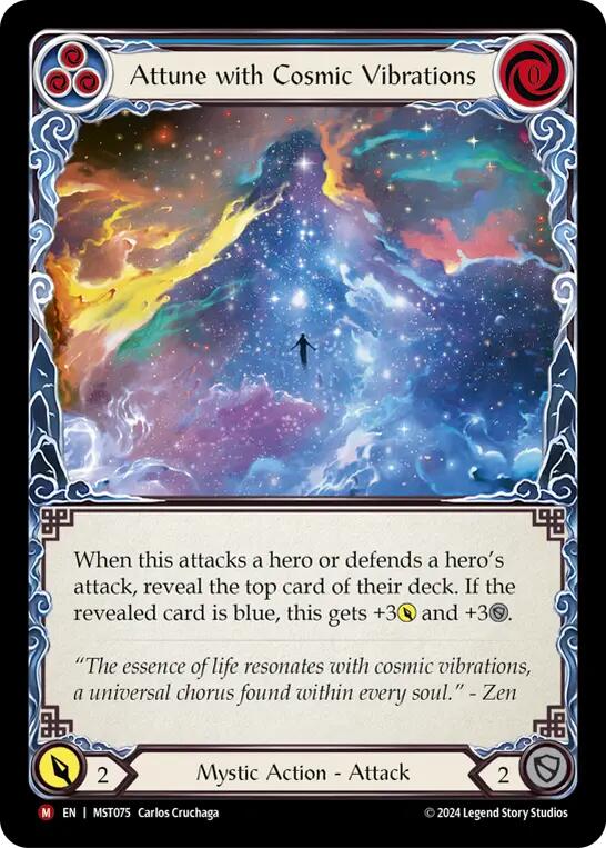 Attune with Cosmic Vibrations [MST075] (Part the Mistveil)  Rainbow Foil | Card Merchant Takapuna