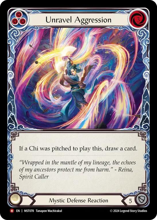 Unravel Aggression [MST078] (Part the Mistveil)  Rainbow Foil | Card Merchant Takapuna