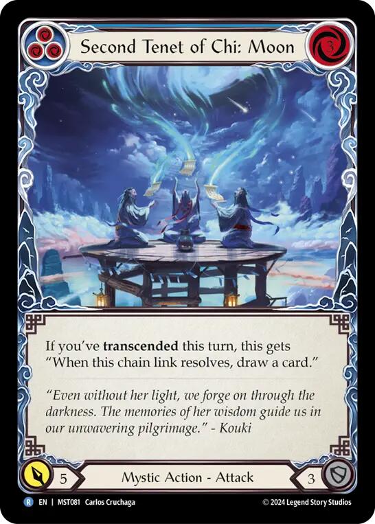 Second Tenet of Chi: Moon [MST081] (Part the Mistveil)  Rainbow Foil | Card Merchant Takapuna