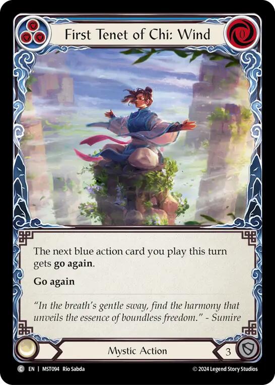 First Tenet of Chi: Wind [MST094] (Part the Mistveil)  Rainbow Foil | Card Merchant Takapuna