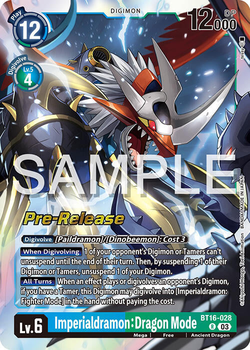 Imperialdramon: Dragon Mode [BT16-028] [Beginning Observer Pre-Release Promos] | Card Merchant Takapuna