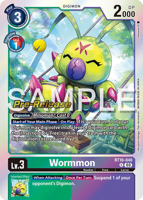 Wormmon [BT16-040] [Beginning Observer Pre-Release Promos] | Card Merchant Takapuna