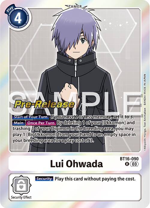 Lui Ohwada [BT16-090] [Beginning Observer Pre-Release Promos] | Card Merchant Takapuna