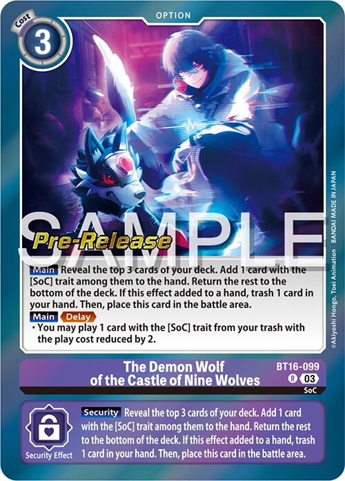 The Demon Wolf of the Castle of Nine Wolves [BT16-099] [Beginning Observer Pre-Release Promos] | Card Merchant Takapuna