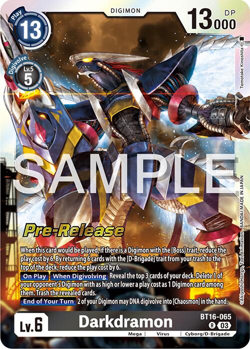 Darkdramon [BT16-065] [Beginning Observer Pre-Release Promos] | Card Merchant Takapuna