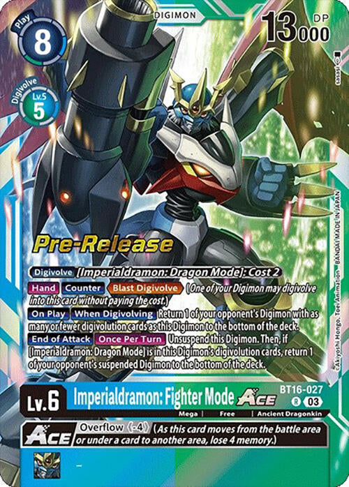 Imperialdramon: Fighter Mode Ace [BT16-027] [Beginning Observer Pre-Release Promos] | Card Merchant Takapuna