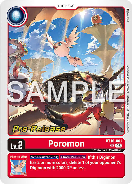 Poromon [BT16-001] [Beginning Observer Pre-Release Promos] | Card Merchant Takapuna