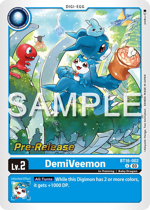 DemiVeemon [BT16-002] [Beginning Observer Pre-Release Promos] | Card Merchant Takapuna