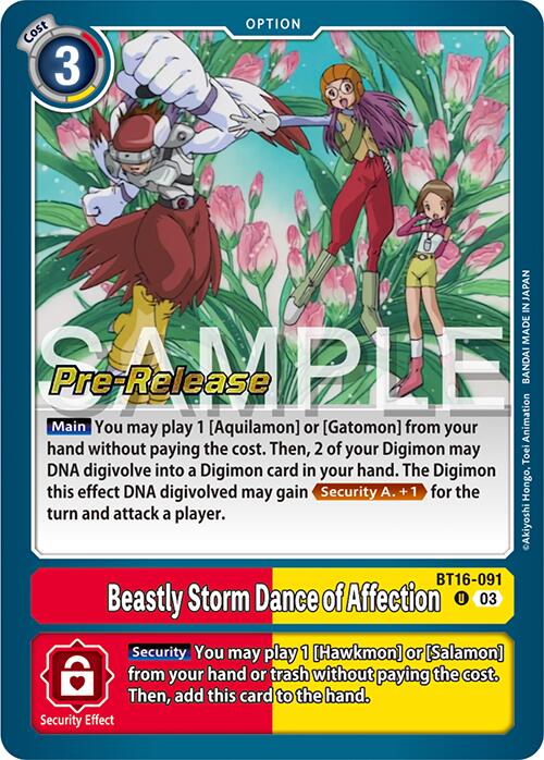 Beastly Storm Dance of Affection [BT16-091] [Beginning Observer Pre-Release Promos] | Card Merchant Takapuna