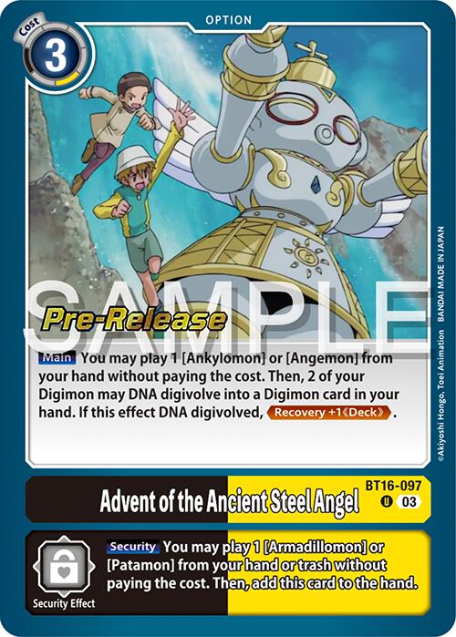 Advent of the Ancient Steel Angel [BT16-097] [Beginning Observer Pre-Release Promos] | Card Merchant Takapuna