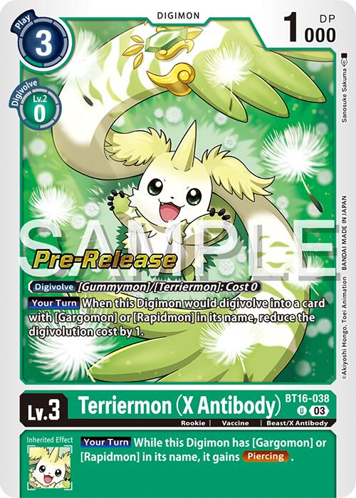 Terriermon (X Antibody) [BT16-038] [Beginning Observer Pre-Release Promos] | Card Merchant Takapuna