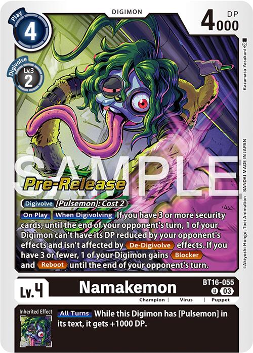 Namakemon [BT16-055] [Beginning Observer Pre-Release Promos] | Card Merchant Takapuna